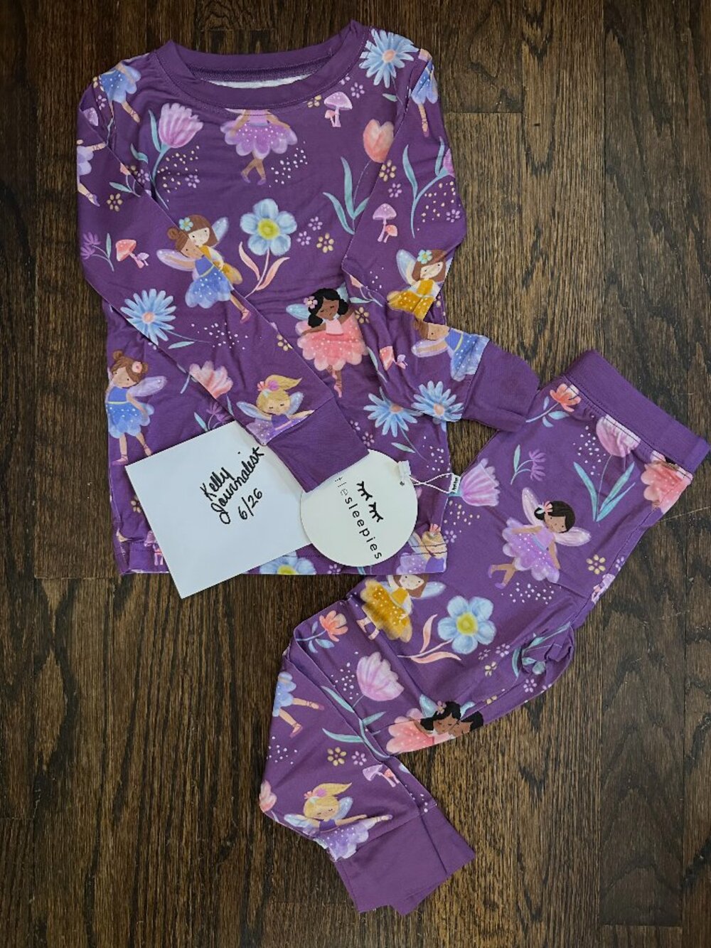 NWT - 3T Little Sleepies Garden Fairies Floral LS Pants Bamboo Pajamas PJ Set